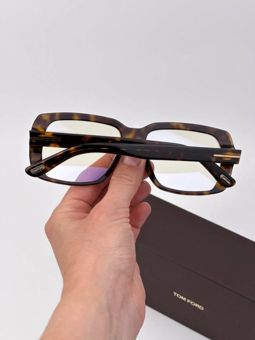 Tom Ford FT5822-B 052 Eyeglasses – Dark Havana Rectangular Square Frame